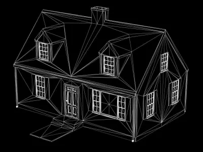 Cape Cod Style House 3D model