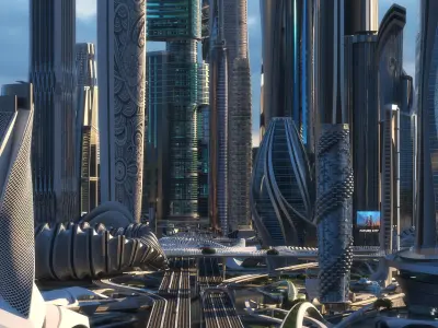 Central Business District. Future City. Next Part 3 3D model