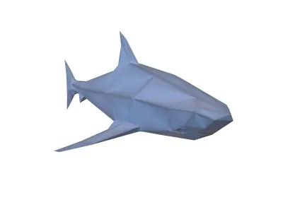 Low Poly Shark v1 011 Low-poly 3D model