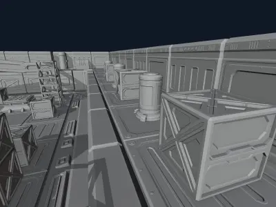 SciFi elements set 3D model