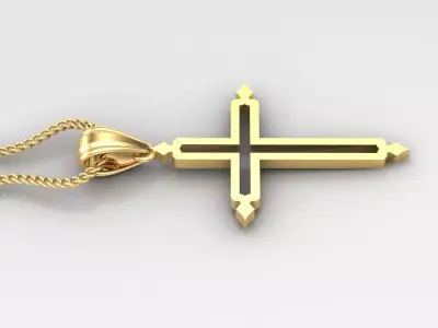 Cross Light Gold 4CP040 3DM STL 3D print model