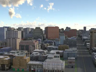 City 53 Low-poly 3D model