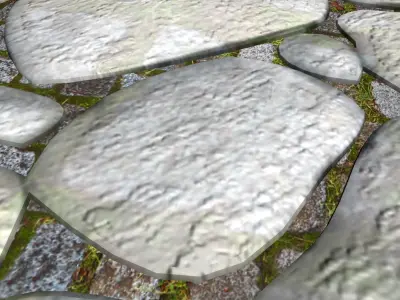 Paving 3d model Low-poly 3D model