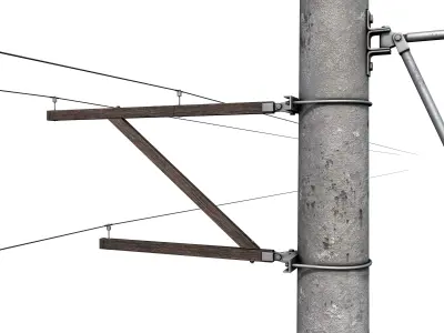 Railway contact network support pack 2 3D model