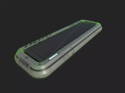 Sci Fi Wall Vent MK1 Low-poly 3D model