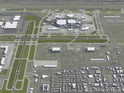 Tampa Airport Low-poly 3D model