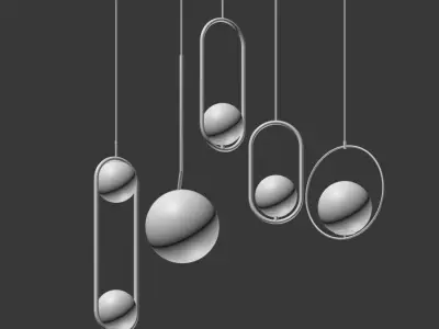 Ceiling Light Collection 3  3D model