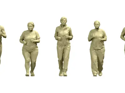 Running and Jogging -  26 Architectural Figures 3D print model