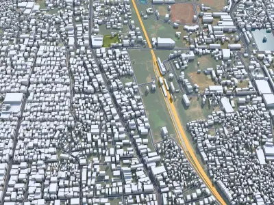 Tiruchirappalli Tamil Nadu 15km AI Low-poly 3D model