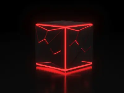 SciFi Shape Cube 3D print model