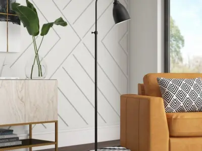 Pelletier Arched Floor Light Lamp - 4 colour 3D model