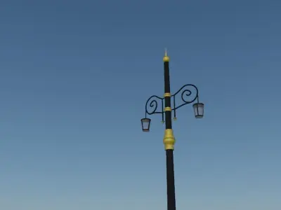 spiral street lamp 3D model