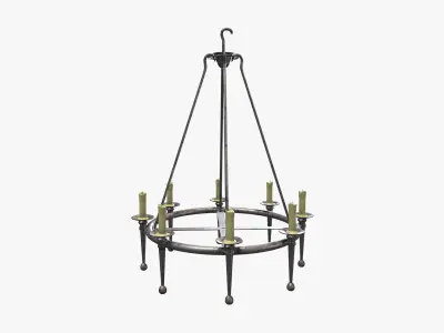 Chandelier 01 Low-poly 3D model