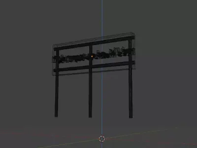 Post-Apocalyptic Street Sign Free low-poly 3D model