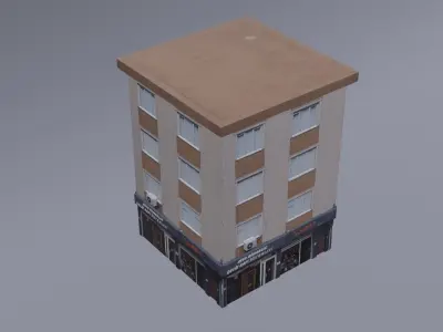 Architectural Building-1 Free low-poly 3D model
