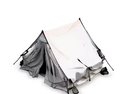 Realistic Camping Tent 3D Model Low-poly 3D model