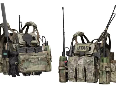 CRYE JPC 2 PLATE CARRIER BUNDLE 3D Model Pack