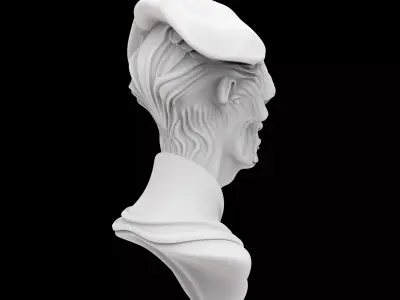 Alien Queen Xenomorph Bust Sculpture 3D print model