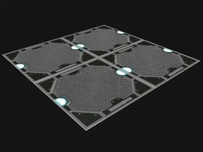 Sci-Fi Panel Texture Low-poly 3D model