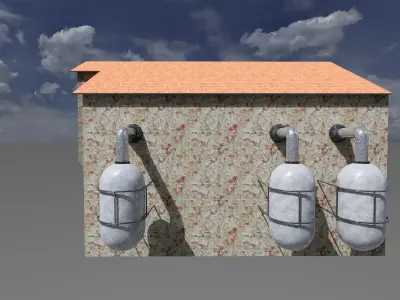 steampunk house 01 3D model