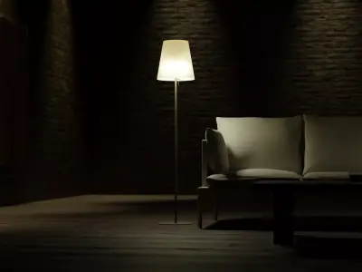 Stand Light Free 3D model