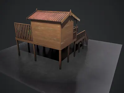 Kids playground Low-poly 3D model