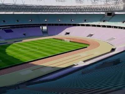 Stade Olympique de Rades - Tunisia  Low-poly 3D model