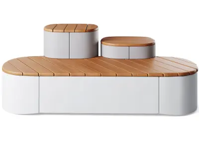 Park benches Urban Islands set2 by mmcite 3D model