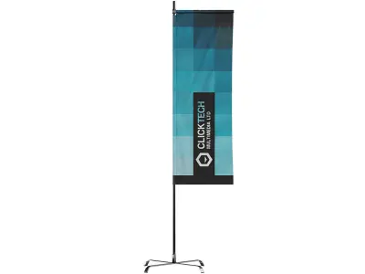 Banner Flag BLENDER 3D Model Cycles 3D model