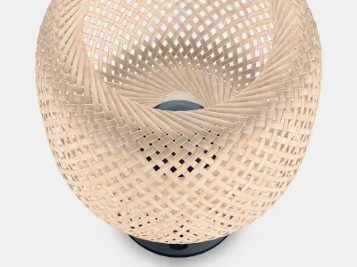 SYMFONISK Speaker lamp w Wi-Fi bamboo shade Low-poly 3D model