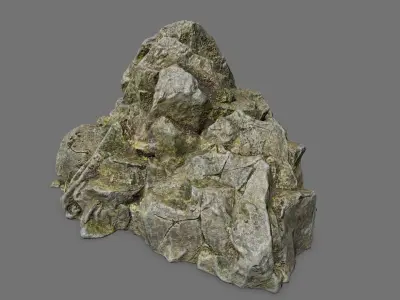 Rock Set Low-poly 3D model 19