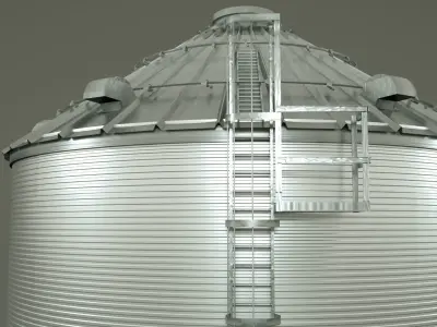 Grain Silo 3D Model 3D model