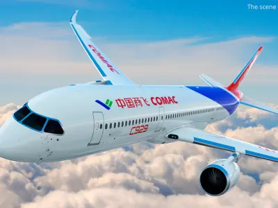  COMAC C929 Civil Aviation Airliner Rigged 