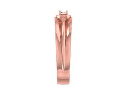 Solitaire Wedding Engagement Women Band Ring 3D print model 6
