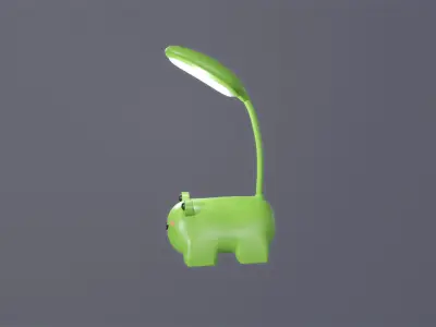 Frog Desk Lamp Cute  Low-poly 3D model