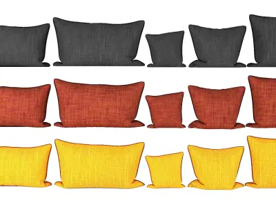 Ultimate Modern Pillow Bundle - 45 Piece Linen-Velvet-PBR 3D Model Pack