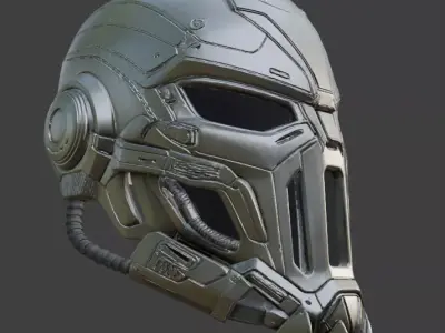 SciFi Helmet 3D model