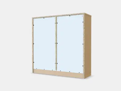 TONSTAD Cabinet with sliding glass doors 3D model