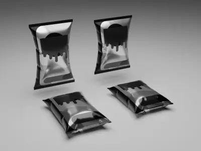 Chips Packet Pack Low-poly 3D model