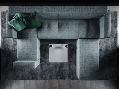 Sofa set - Interior Furniture 02 3D model