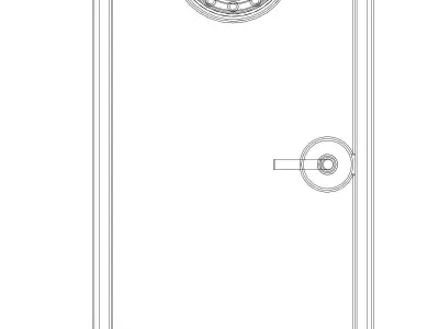 3d printable ship door with porthole 3D print model