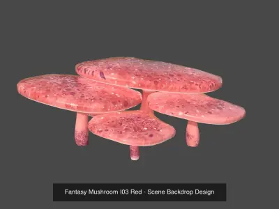 10 Fantasy Mushroom I Collection - Scene Backdrop Design 3D Model Pack