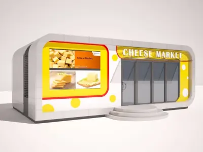 Cheeze market 3D model