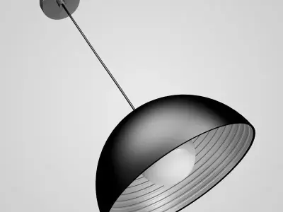 Black Hanging Lamp 03 3D model