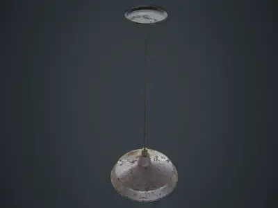 Hanging Lamp 2D Low-poly 3D model