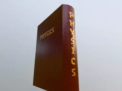 Physics Hardcover Book Embossed Academic Book Asset Low-poly 3D model