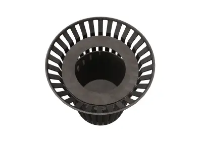 Black Steel Outdoor Trash 3D model