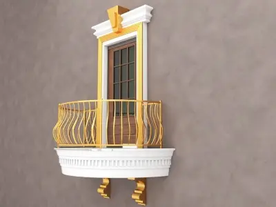 Balcony Door 1 3D model