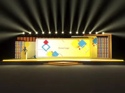 Virtual stage 3D model