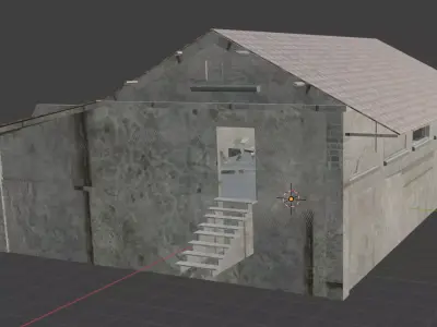 village building Low-poly 3D model get